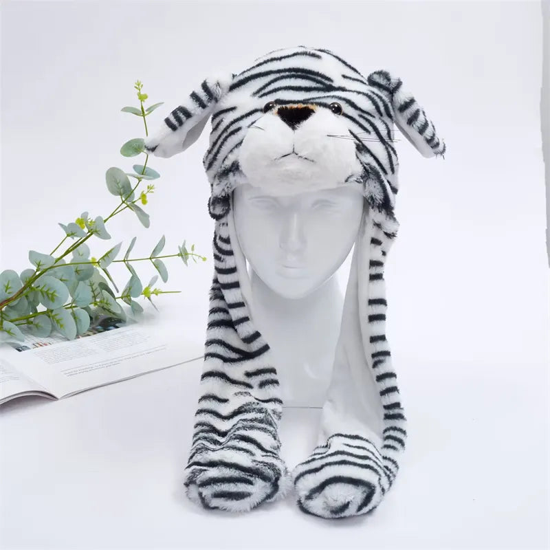 Interactieve Hoed met Beweegbare Oren – Zachte Pluche Winterhoed voor Kinderen & Volwassenen | Perfect voor Cosplay, Feest & Cadeau