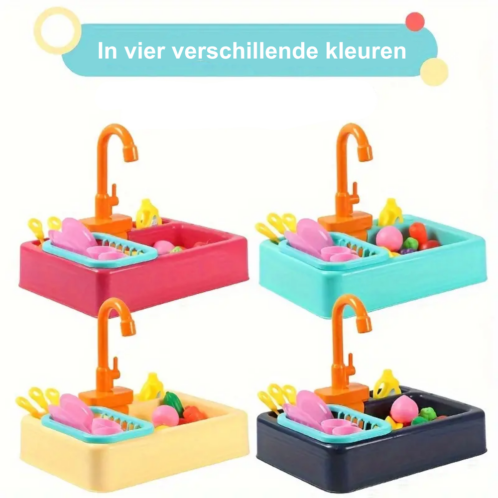 Gootsteen Speelset met Werkende Kraan – Educatief & Leerzaam Speelgoed voor Kinderen