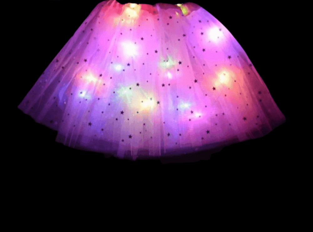 LumiTwirl LED Prinsessenrokje voor Meisjes – Magisch Verkleedrokje met Fonkelende Lichtjes, Comfortabel en Veilig voor Kinderen 2-12 Jaar
