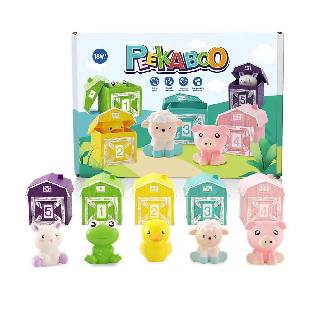 LittleBarn Boerderijdieren Set – Montessori Speelgoed voor Kleuters 1-5 Jaar