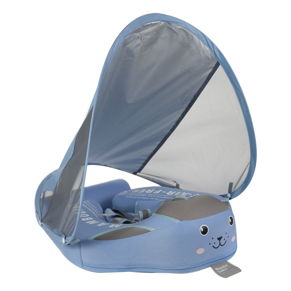 Baby Zwemtrainer met Zonnescherm – Opblaasbare Zwemring (3–24 mnd)