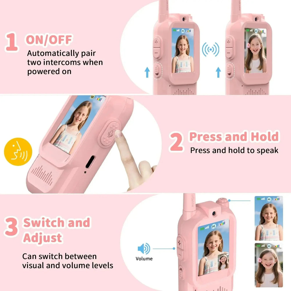 Video Walkie Talkie Kinderen met Scherm – 2-weg Communicatie