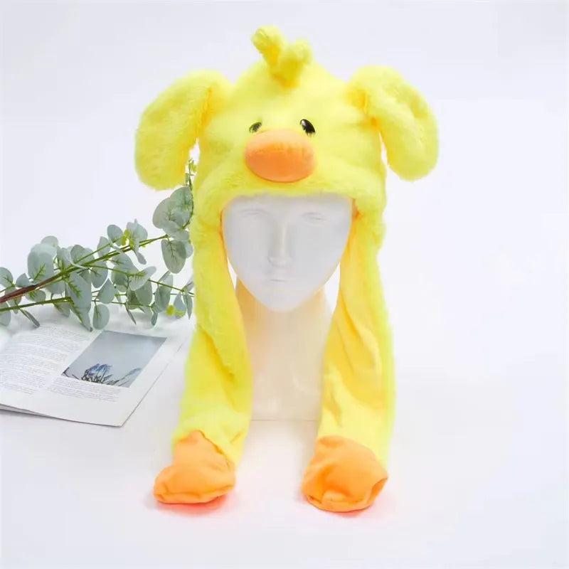Interactieve Hoed met Beweegbare Oren – Zachte Pluche Winterhoed voor Kinderen & Volwassenen | Perfect voor Cosplay, Feest & Cadeau