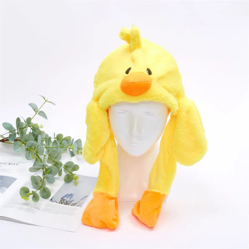 Interactieve Hoed met Beweegbare Oren – Zachte Pluche Winterhoed voor Kinderen & Volwassenen | Perfect voor Cosplay, Feest & Cadeau